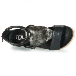 Chaussures Femme Sandales et Nu-pieds Mjus TAPASITA Noir / Métalisé -Sandales Soldes Boutique 13207301 500 F
