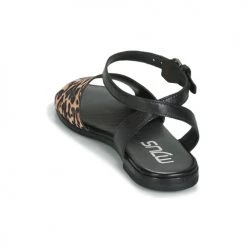 Chaussures Femme Sandales et Nu-pieds Mjus CHAT LEO Noir / Léopard -Sandales Soldes Boutique 13207316 500 E