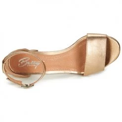 Chaussures Femme Sandales et Nu-pieds Betty London CRETOLIA Doré -Sandales Soldes Boutique 13269290 500 F