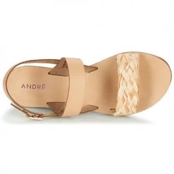 Chaussures Femme Sandales et Nu-pieds André RAMATUELLA Beige -Sandales Soldes Boutique 13477856 500 F
