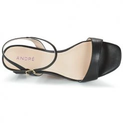 Chaussures Femme Sandales et Nu-pieds André CIGALE Noir -Sandales Soldes Boutique 13477886 500 F