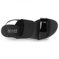 Chaussures Femme Sandales et Nu-pieds André SAURENZA Noir -Sandales Soldes Boutique 13477900 500 F