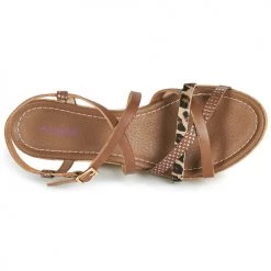 Chaussures Femme Sandales et Nu-pieds André RAMATA Marron -Sandales Soldes Boutique 13477905 500 F