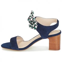 Chaussures Femme Sandales et Nu-pieds André SUPENS Bleu -Sandales Soldes Boutique 13477916 500 D