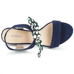 Chaussures Femme Sandales et Nu-pieds André SUPENS Bleu -Sandales Soldes Boutique 13477916 500 F