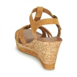 Chaussures Femme Sandales et Nu-pieds André ALOE Camel -Sandales Soldes Boutique 13477930 500 E