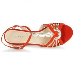 Chaussures Femme Sandales et Nu-pieds André CALECHE Rouge -Sandales Soldes Boutique 13477937 500 F