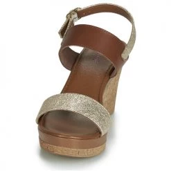 Chaussures Femme Sandales et Nu-pieds André RIMELLE Or -Sandales Soldes Boutique 13477941 500 C
