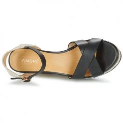Chaussures Femme Sandales et Nu-pieds André SAND Noir -Sandales Soldes Boutique 13477953 500 F