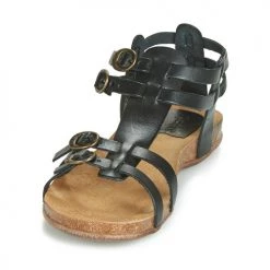 Chaussures Femme Sandales et Nu-pieds Kickers ANA Noir -Sandales Soldes Boutique 13485140 500 C