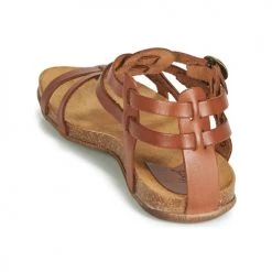 Chaussures Femme Sandales et Nu-pieds Kickers ANA Marron -Sandales Soldes Boutique 13485141 500 E