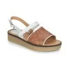 Chaussures Femme Sandales et Nu-pieds Kickers VICTORIETTE Marron / Blanc