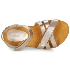 Chaussures Fille Sandales et Nu-pieds Kickers BOGART Bronze métal -Sandales Soldes Boutique 13713480 500 F