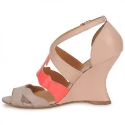 Chaussures Femme Sandales et Nu-pieds MySuelly PAULINE Taupe / Grenadine -Sandales Soldes Boutique 143918 500 D