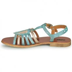 Chaussures Fille Sandales et Nu-pieds GBB FANNI Bleu / Doré -Sandales Soldes Boutique 15997637 500 D