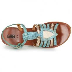 Chaussures Fille Sandales et Nu-pieds GBB FANNI Bleu / Doré -Sandales Soldes Boutique 15997637 500 F