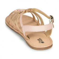 Chaussures Fille Sandales et Nu-pieds Citrouille et Compagnie MAYANA Rose / or -Sandales Soldes Boutique 16039152 500 E