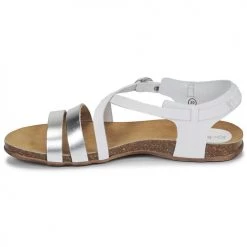 Chaussures Femme Sandales et Nu-pieds Kickers ANATOMIUM Blanc / Argent -Sandales Soldes Boutique 16259651 500 D