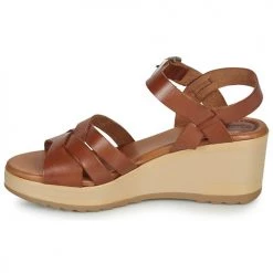 Chaussures Femme Sandales et Nu-pieds Kickers WIDJIK Marron -Sandales Soldes Boutique 16259689 500 D