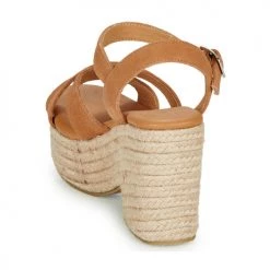 Chaussures Femme Sandales et Nu-pieds Superdry HIGH ESPADRILLE SANDAL Cognac -Sandales Soldes Boutique 16366320 500 E