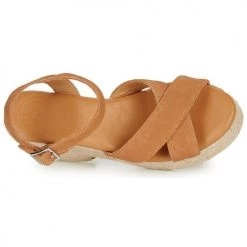 Chaussures Femme Sandales et Nu-pieds Superdry HIGH ESPADRILLE SANDAL Cognac -Sandales Soldes Boutique 16366320 500 F