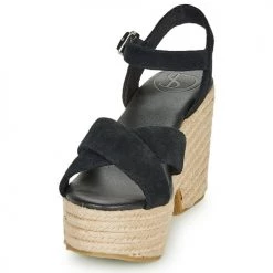 Chaussures Femme Sandales et Nu-pieds Superdry HIGH ESPADRILLE SANDAL Noir -Sandales Soldes Boutique 16366321 500 C