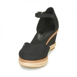 Chaussures Femme Sandales et Nu-pieds Tommy Hilfiger BASIC CLOSED TOE MID WEDGE Noir -Sandales Soldes Boutique 16366456 500 C
