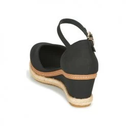 Chaussures Femme Sandales et Nu-pieds Tommy Hilfiger BASIC CLOSED TOE MID WEDGE Noir -Sandales Soldes Boutique 16366456 500 E
