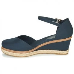 Chaussures Femme Sandales et Nu-pieds Tommy Hilfiger BASIC CLOSED TOE MID WEDGE Bleu -Sandales Soldes Boutique 16366458 500 D