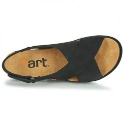 Chaussures Femme Sandales et Nu-pieds Art RHODES Noir -Sandales Soldes Boutique 16375017 500 F
