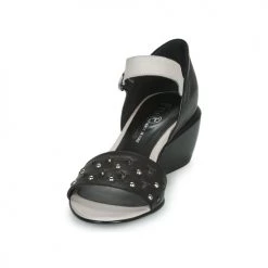 Chaussures Femme Sandales et Nu-pieds Fru.it LEMMINE Noir / Blanc -Sandales Soldes Boutique 16380461 500 C