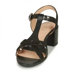 Chaussures Femme Sandales et Nu-pieds Geox D MARYKARMEN MID SAN Noir -Sandales Soldes Boutique 16397365 500 C