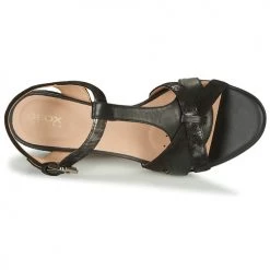 Chaussures Femme Sandales et Nu-pieds Geox D MARYKARMEN MID SAN Noir -Sandales Soldes Boutique 16397365 500 F