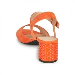 Chaussures Femme Sandales et Nu-pieds Geox D ORTENSIA MID SANDA Orange -Sandales Soldes Boutique 16397371 500 E