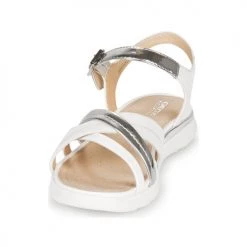 Chaussures Femme Sandales et Nu-pieds Geox D SANDAL HIVER Argenté / Blanc -Sandales Soldes Boutique 16397388 500 C