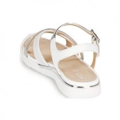 Chaussures Femme Sandales et Nu-pieds Geox D SANDAL HIVER Argenté / Blanc -Sandales Soldes Boutique 16397388 500 E