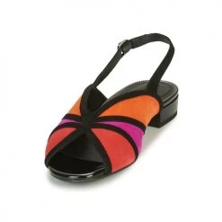 Chaussures Femme Sandales et Nu-pieds Geox D WISTREY SANDALO Noir / Rouge / Rose -Sandales Soldes Boutique 16397410 500 C