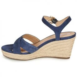 Chaussures Femme Sandales et Nu-pieds Geox D SOLEIL Bleu -Sandales Soldes Boutique 16397474 500 D