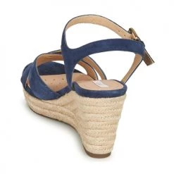 Chaussures Femme Sandales et Nu-pieds Geox D SOLEIL Bleu -Sandales Soldes Boutique 16397474 500 E