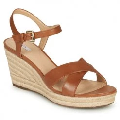 Chaussures Femme Sandales et Nu-pieds Geox D SOLEIL Cognac