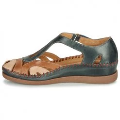 Chaussures Femme Sandales et Nu-pieds Pikolinos CADAQUES W8K Bleu / Camel -Sandales Soldes Boutique 16397634 500 D