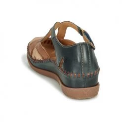 Chaussures Femme Sandales et Nu-pieds Pikolinos CADAQUES W8K Bleu / Camel -Sandales Soldes Boutique 16397634 500 E