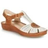 Chaussures Femme Sandales et Nu-pieds Pikolinos P. VALLARTA 655 Blanc / Camel