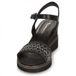 Chaussures Femme Sandales et Nu-pieds Tamaris ALIS Noir -Sandales Soldes Boutique 16397997 500 C