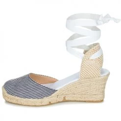 Chaussures Femme Sandales et Nu-pieds Le Temps des Cerises POLY Bleu / Blanc -Sandales Soldes Boutique 16412629 500 D