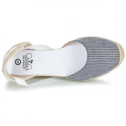 Chaussures Femme Sandales et Nu-pieds Le Temps des Cerises POLY Bleu / Blanc -Sandales Soldes Boutique 16412629 500 F