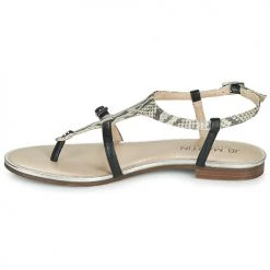 Chaussures Femme Sandales et Nu-pieds JB Martin 2GAELIA Noir / Beige -Sandales Soldes Boutique 16446224 500 D