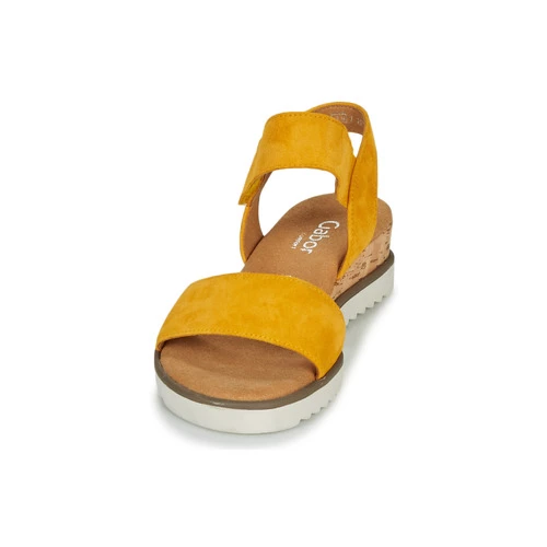 Chaussures Femme Sandales et Nu-pieds Gabor KARIBITOU Jaune 3 Chaussures Femme Sandales et Nu-pieds Gabor KARIBITOU Jaune – Image 3