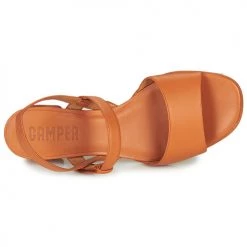 Chaussures Femme Sandales et Nu-pieds Camper KATIE SANDALES Camel -Sandales Soldes Boutique 16479962 500 F