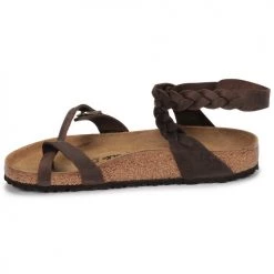 Chaussures Femme Sandales et Nu-pieds Birkenstock YARA LEATHER Marron -Sandales Soldes Boutique 16516234 500 D